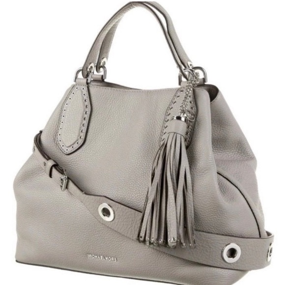 Michael Kors Handbags - Michael Kors Brooklyn Large Pebbled Leather Convertible Satchel Crossbody VGUC